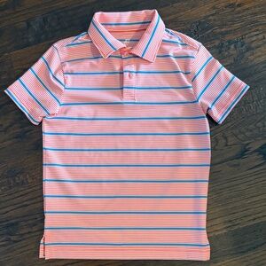 Class Club Striped Polo in Orange and Blue